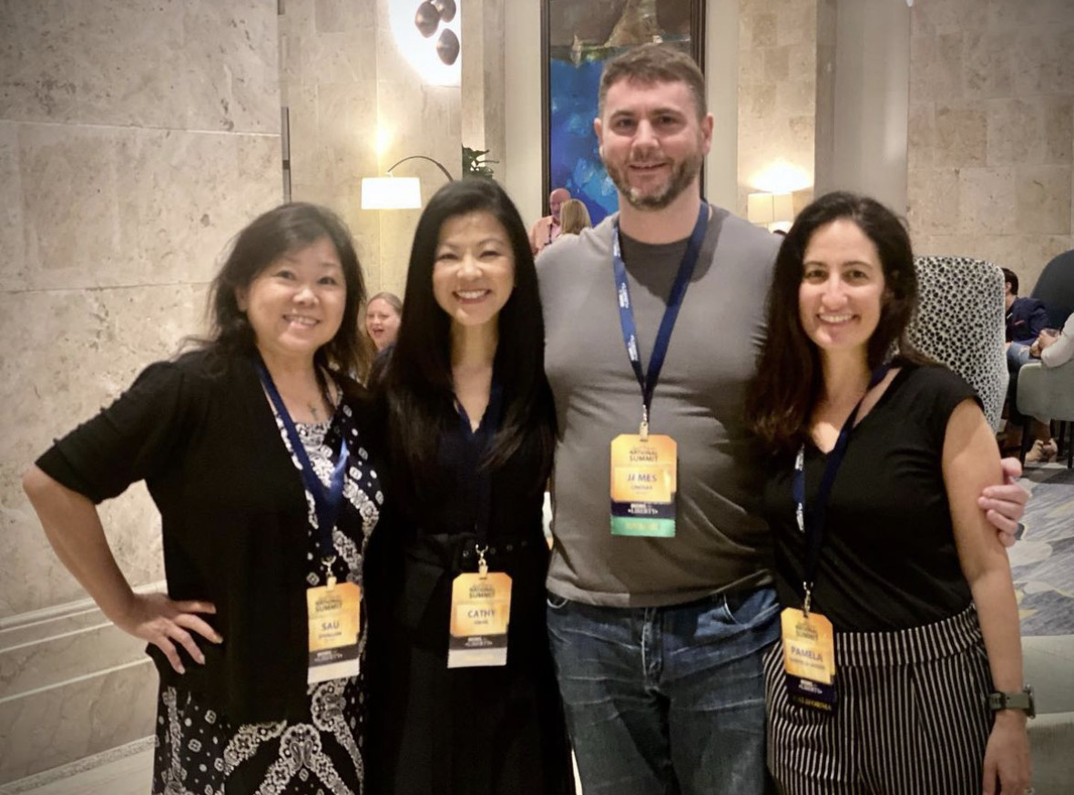 Pamela Garfield-Jaeger, The Truthful Therapist, with James Lindsay and fellow advocates at the first Moms for Liberty national summit